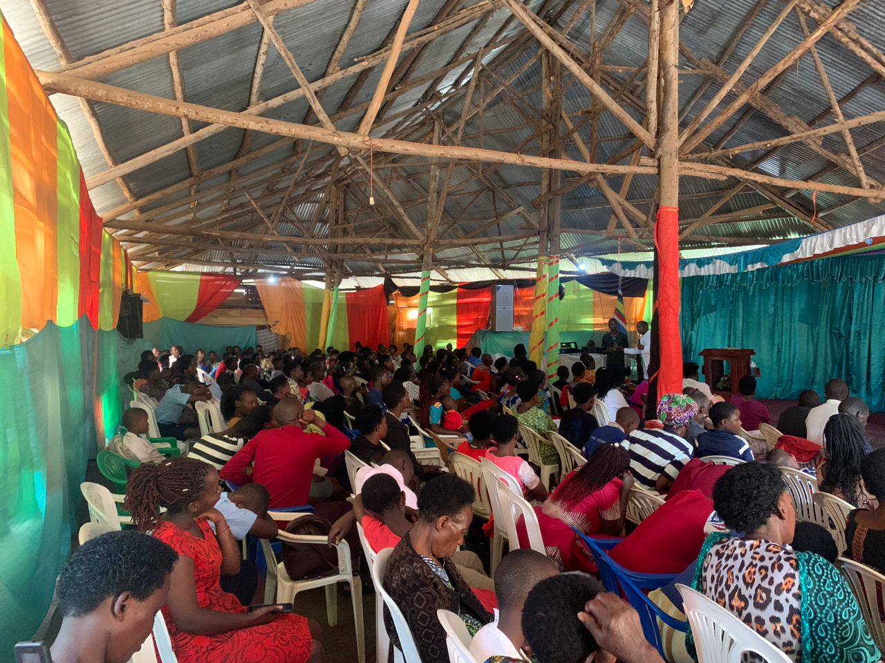 Congregation in worship
